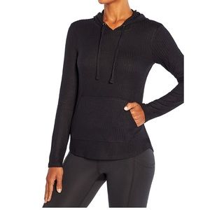 Black Ribbed Evie Hoodie